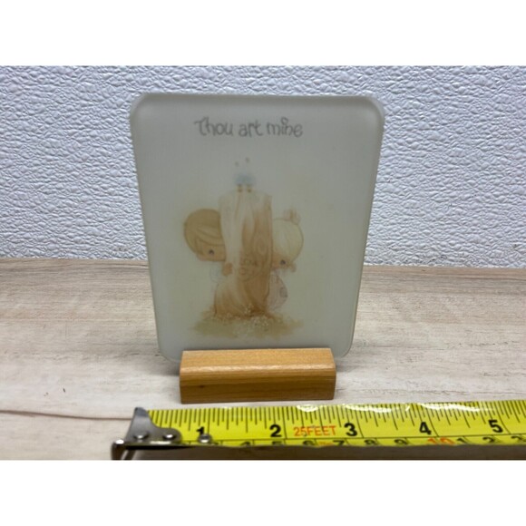 Vtg 1979 Enesco Precious Moments Thou Art Mine Tile & Stand - Picture 4 of 5
